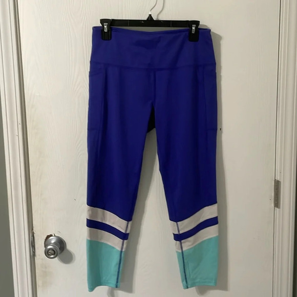 DSG Pants - DSG Dick Sporting Goods Aqua, Blue, White Capris Leggings Size Large
